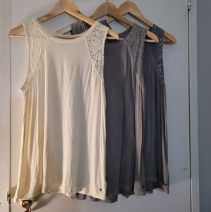 3 American Eagle Sleeveless Tops Size Small